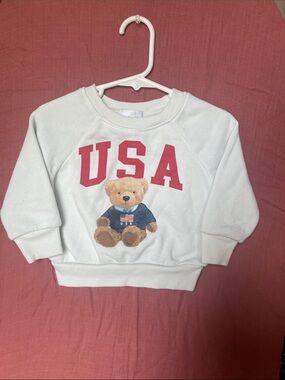 Grayson mini USA Bear Graphic Sweatshirt